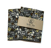 Grey Metallic Meadow Floral Pocket Square (Mens)