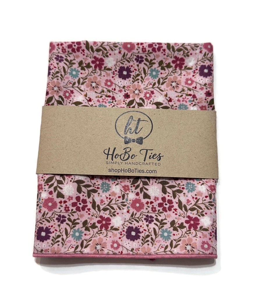 Happy Petals Floral Pocket Square (Mens) featuring a vibrant floral design for stylish men's formal wear accessories.