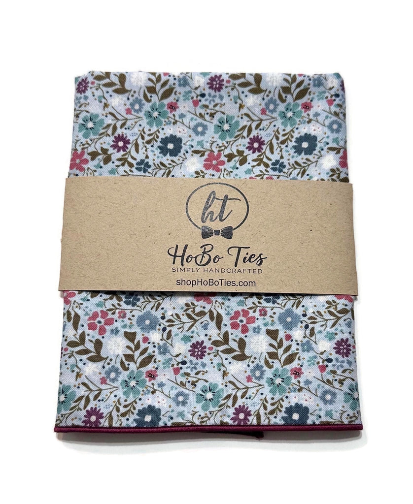Happy Petals Floral Pocket Square (Mens) handmade cotton pocket square with floral design, perfect for men's formal wear accessories.