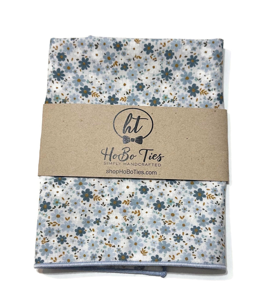 Field of Blooms Floral Pocket Square (Mens) handcrafted from 100% cotton, perfect for formal wear accessories men.