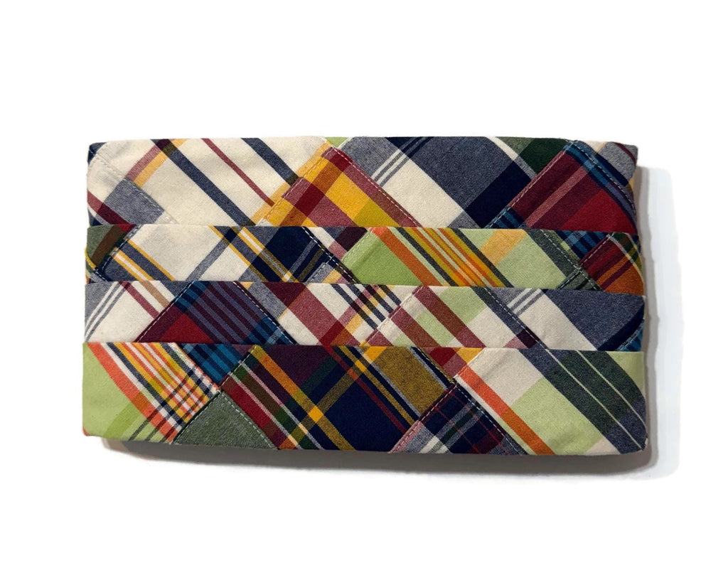 Men’s Patchwork Plaid Cummerbund and Bow Tie Set | Classic Madras Formalwear for Weddings, Proms & Black-Tie Events