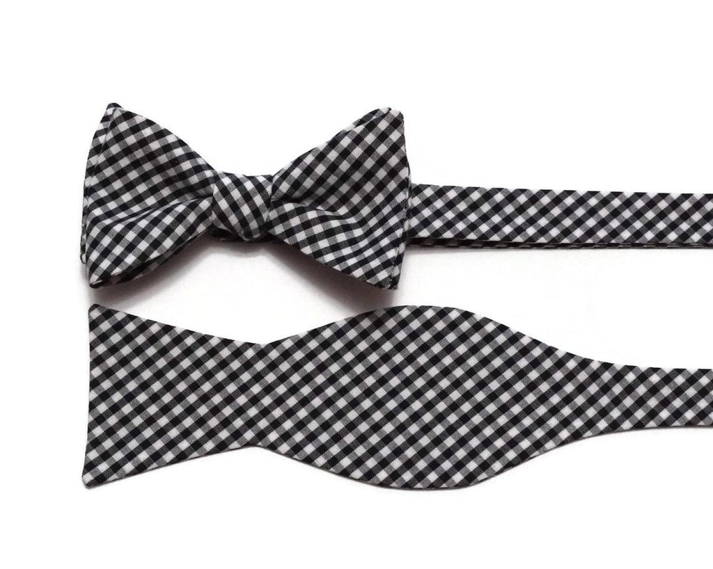 Black Gingham Check Cummerbund & Bow Tie, handcrafted neckties, men’s bow ties, wedding accessories for men
