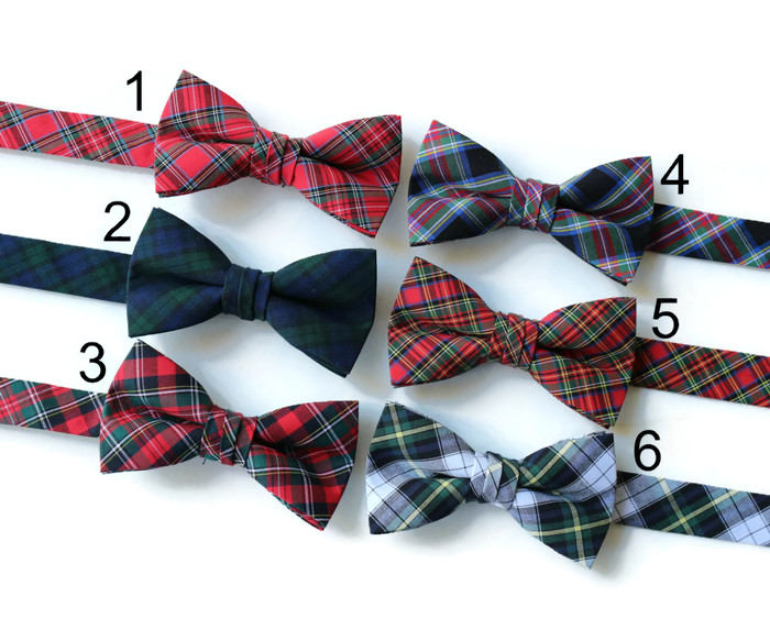 Tartan Plaid Bow Tie - Boys