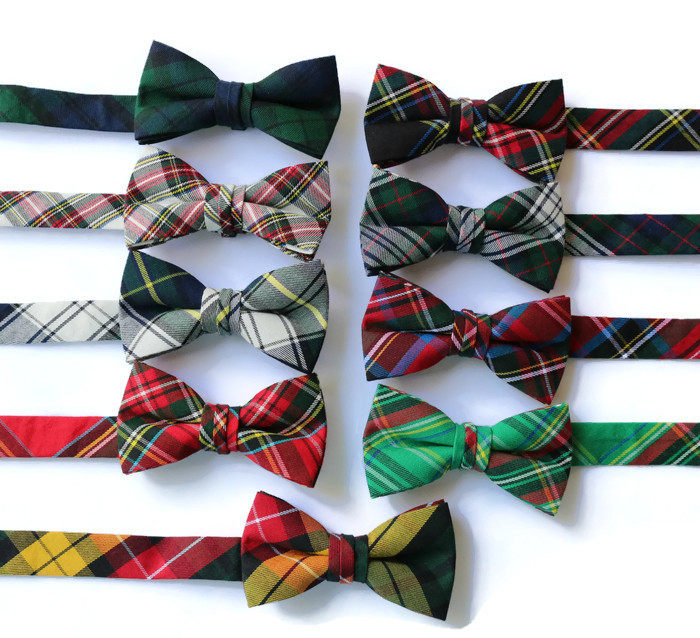 Tartan Plaid Bow Tie - Boys