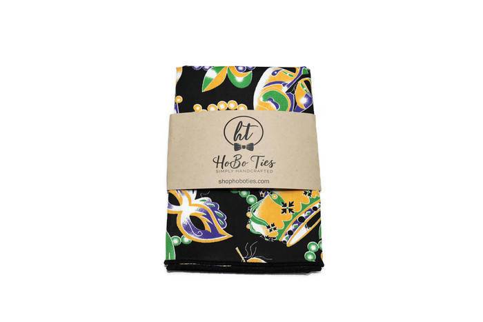Mardi Gras Mask & Beads Pocket Square (Mens)