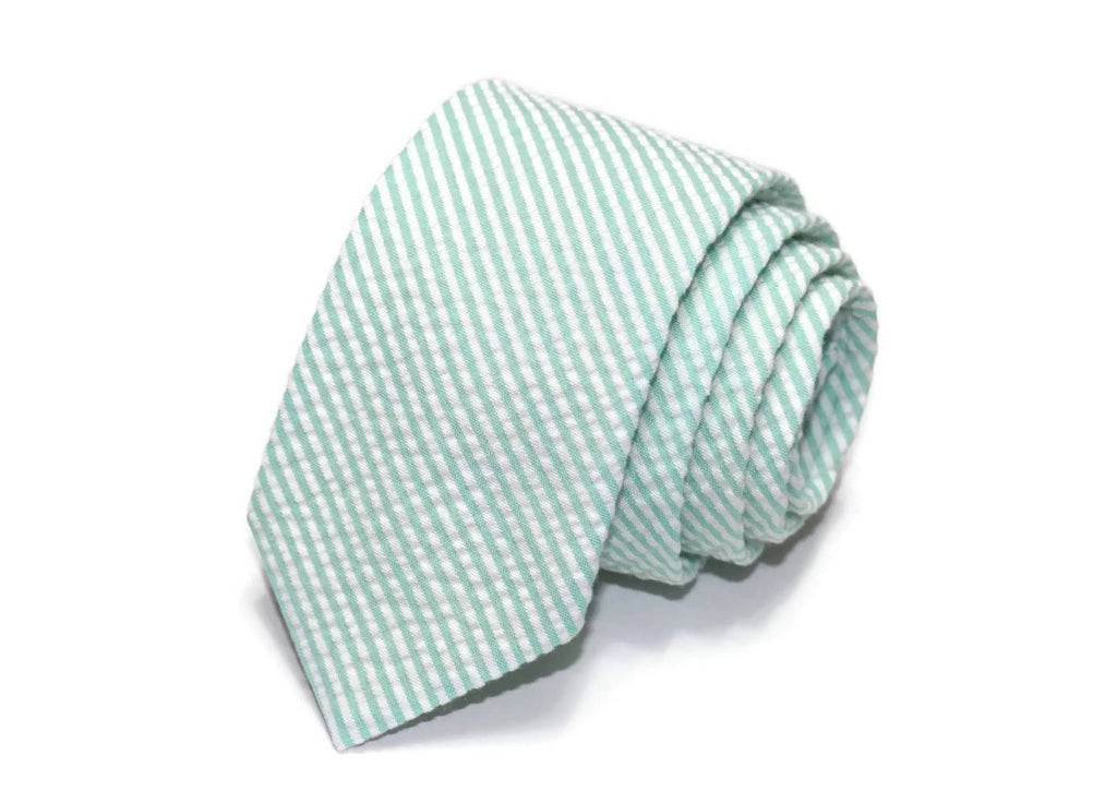 Mint Green Seersucker Necktie