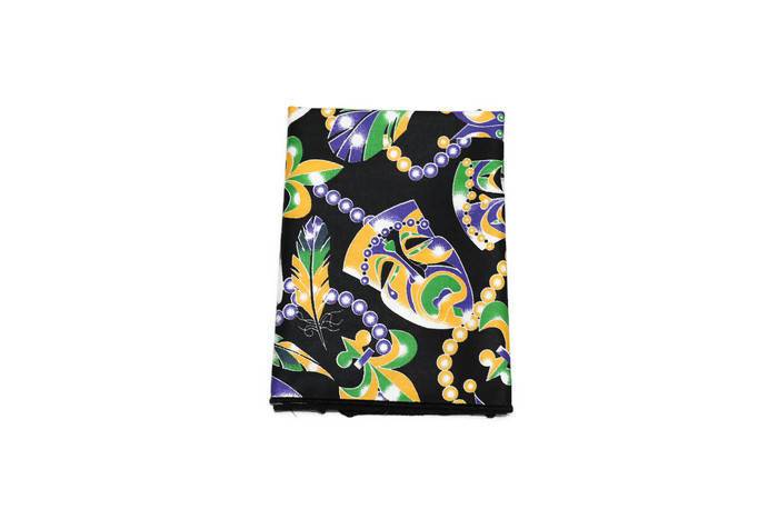 Mardi Gras Mask & Beads Pocket Square (Boys) featuring vibrant colors and patterns, perfect for formal wear accessories men.