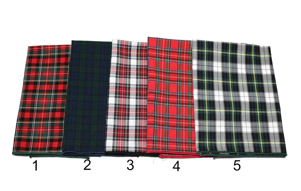 Tartan Plaid Pocket Square (Boys) in various patterns, perfect for formal wear accessories men and boys formal accessories.