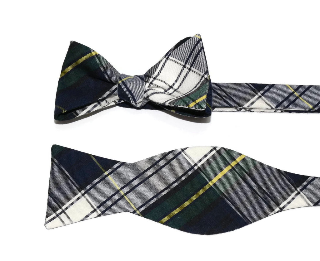 Gordon Tartan Plaid Bow Tie - handcrafted neckties and handmade bow ties, perfect for men’s formal wear accessories.