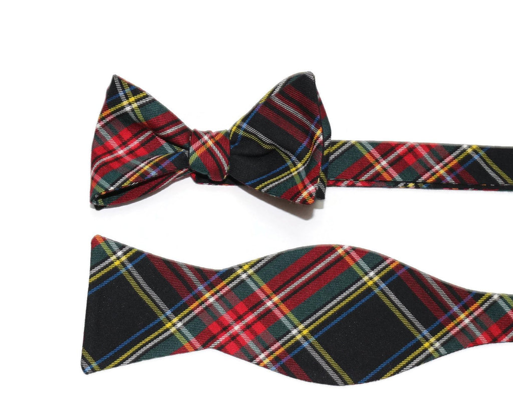 Stewart Tartan Plaid Bow Tie, handcrafted neckties, men's bow ties, unique bow tie patterns.