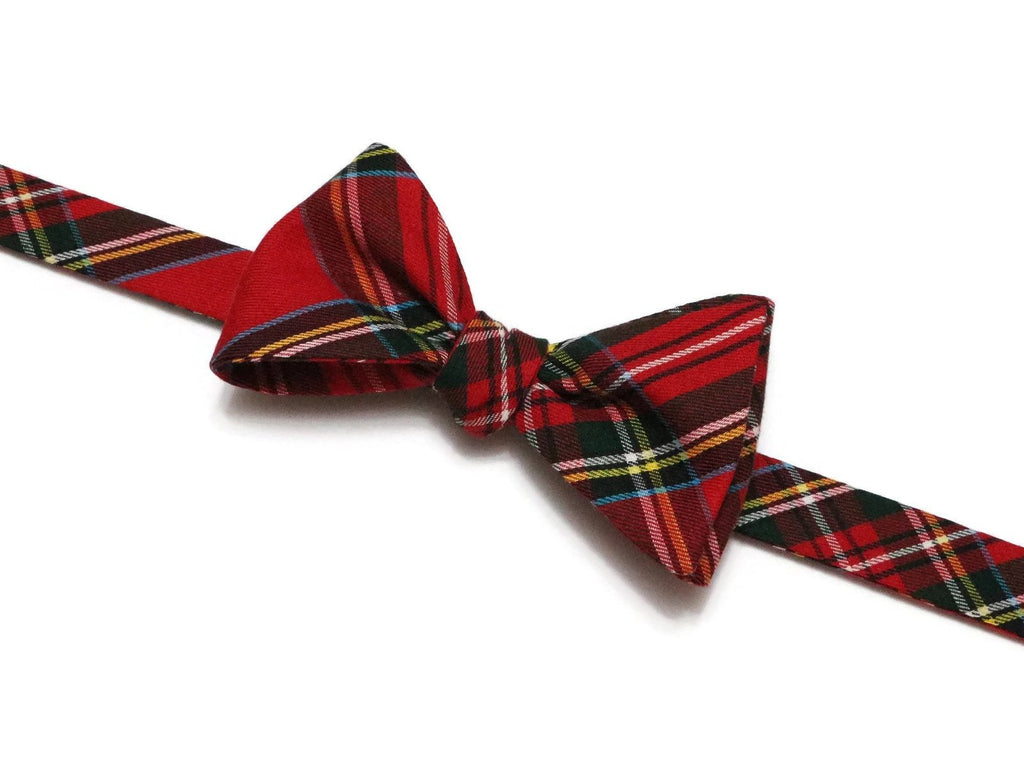 Stewart Tartan Plaid Bow Tie, a handcrafted necktie perfect for men’s formal wear accessories.