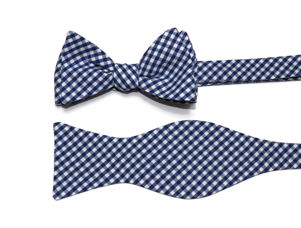Nautical Blue Gingham Check Cummerbund & Bow Tie, handcrafted neckties, handmade bow ties, men’s accessories
