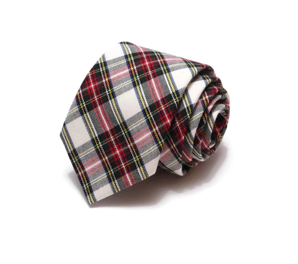 Stewart Dress Tartan Plaid Necktie handcrafted neckties for men, perfect for formal wear accessories and wedding neckwear.