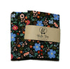 Black Wild Rose Floral Pocket Square (Mens)