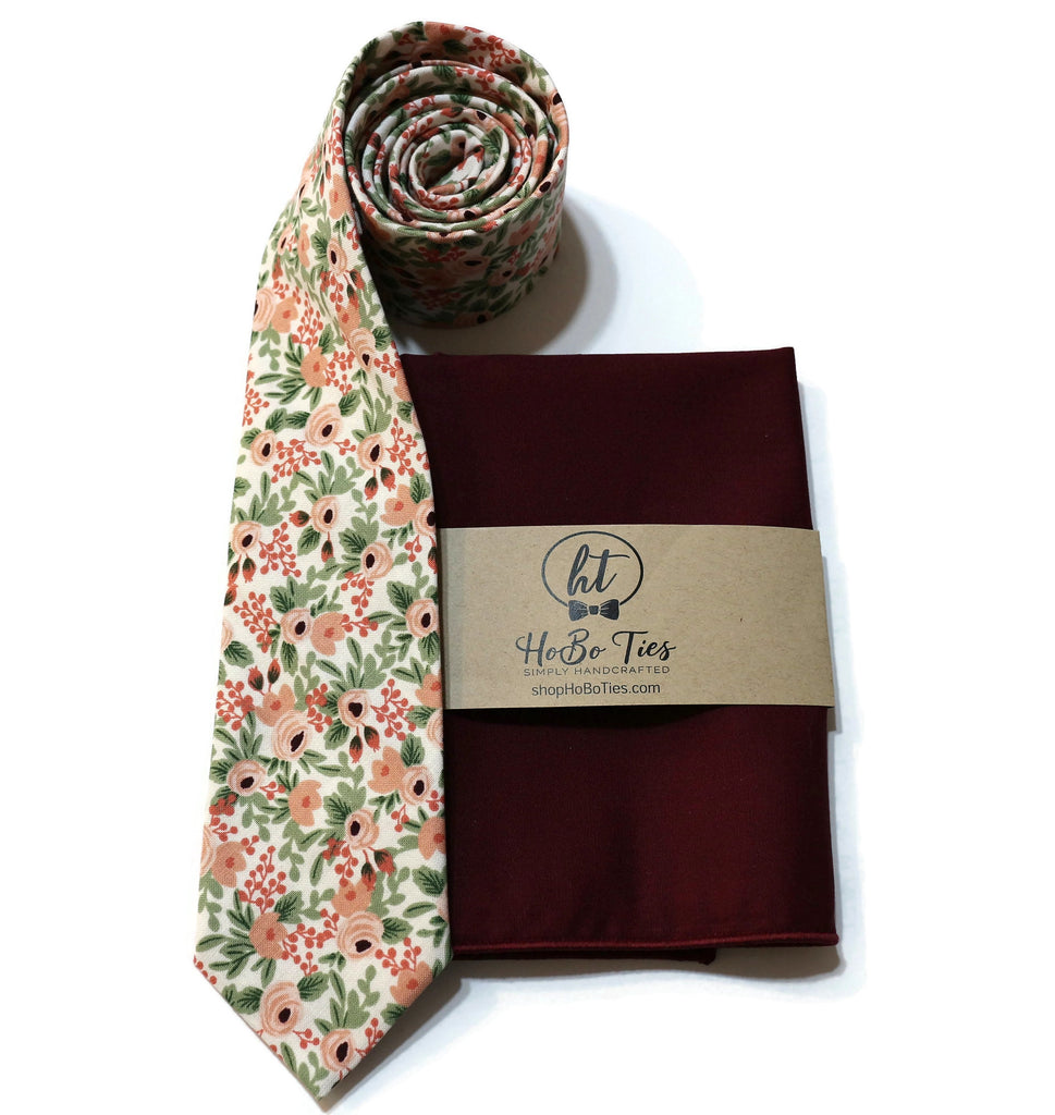 Rose Rosa Floral Necktie