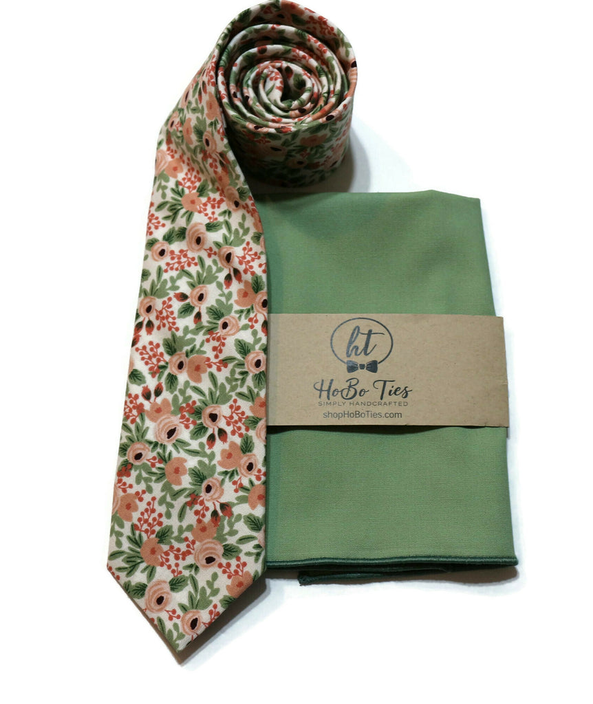 Rose Rosa Floral Necktie