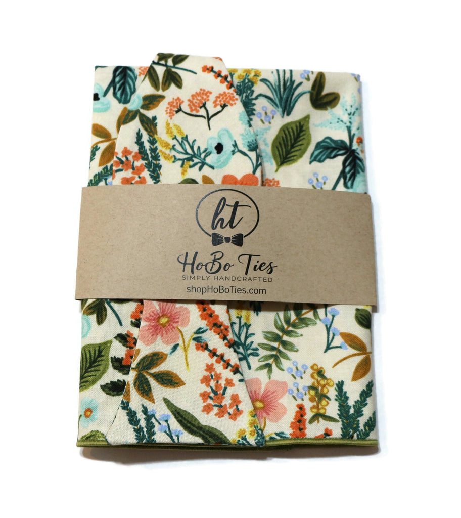 Natural Amalfi Floral Bow Tie showcasing vibrant floral patterns, handcrafted neckties perfect for weddings and formal events.