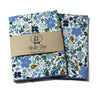 Blue Wild Rose Floral Pocket Square (Mens)