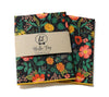 Black Poppy Fields Floral Pocket Square (Mens)