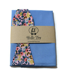 Violet Metallic Rosa Floral Bow Tie