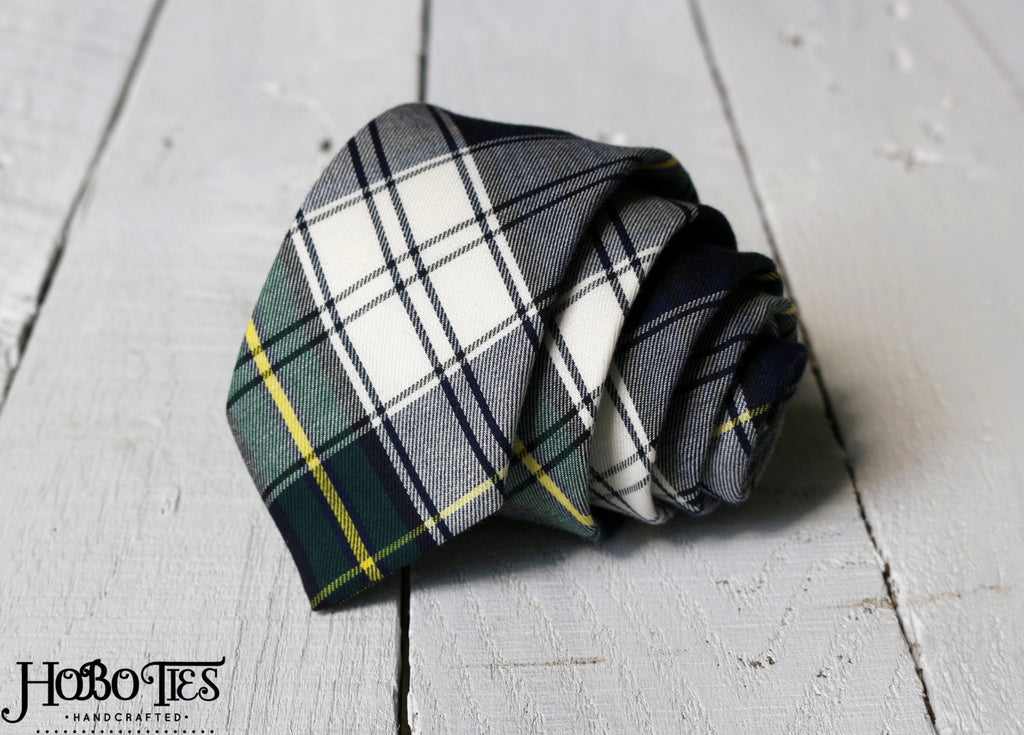 Gordon Tartan Plaid Necktie handcrafted neckties for men, made from 100% cotton, featuring a classic tartan pattern.
