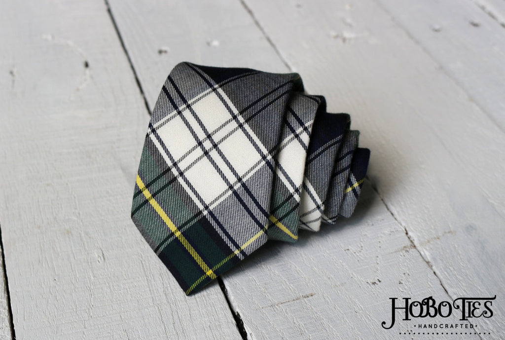 Gordon Tartan Plaid Necktie handcrafted neckties in plaid design, perfect for formal wear, made from 100% cotton.