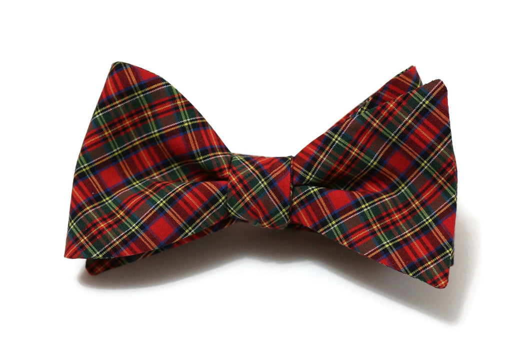 Red & Green Tartan Plaid Bow Tie