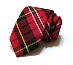 Black & Red Tartan Plaid Necktie