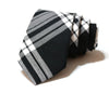 Black & White Tartan Plaid Necktie
