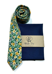 Mint Rosa Floral Necktie