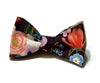 Eggplant Garden Party Floral Bow Tie