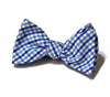 Blue & Light Blue Tattersall Check Bow Tie