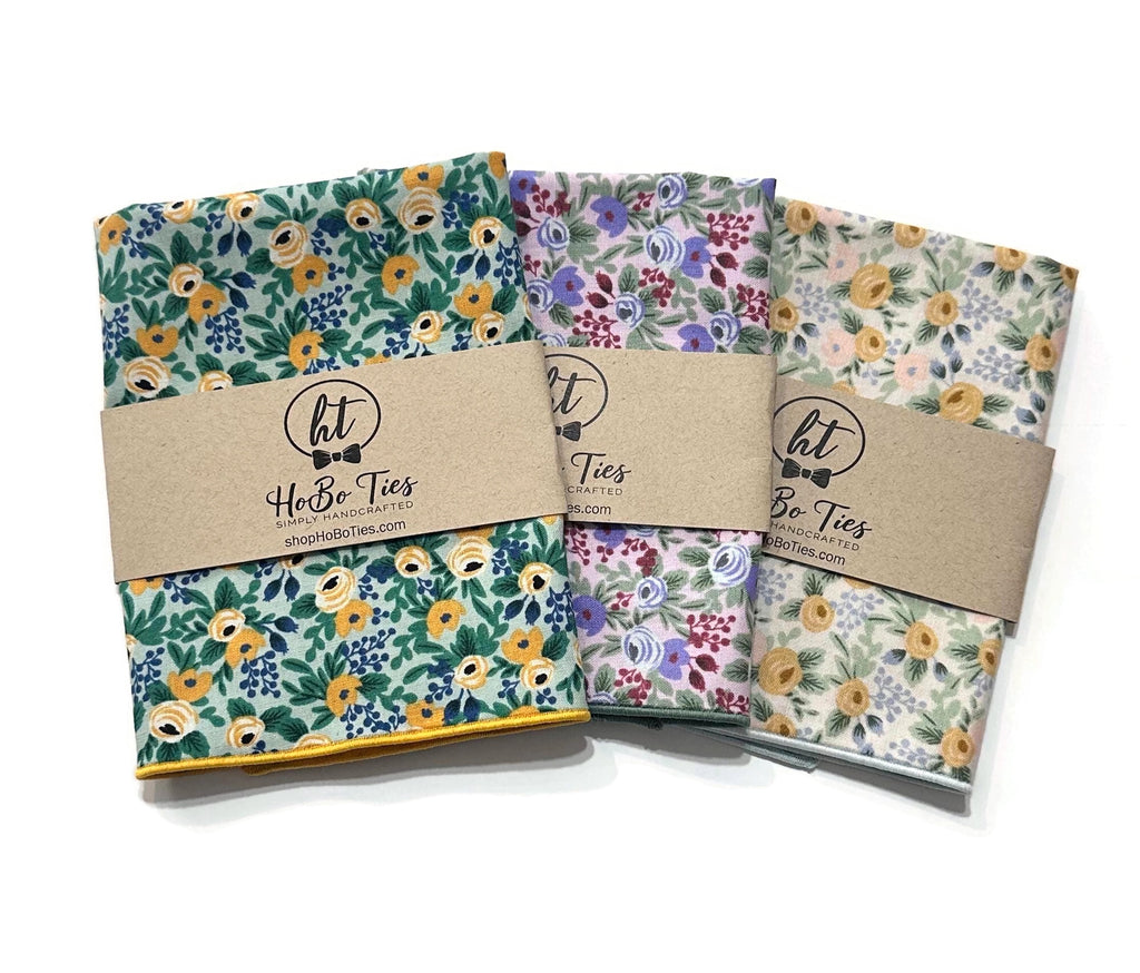 Rosa Floral Pocket Square (Mens)