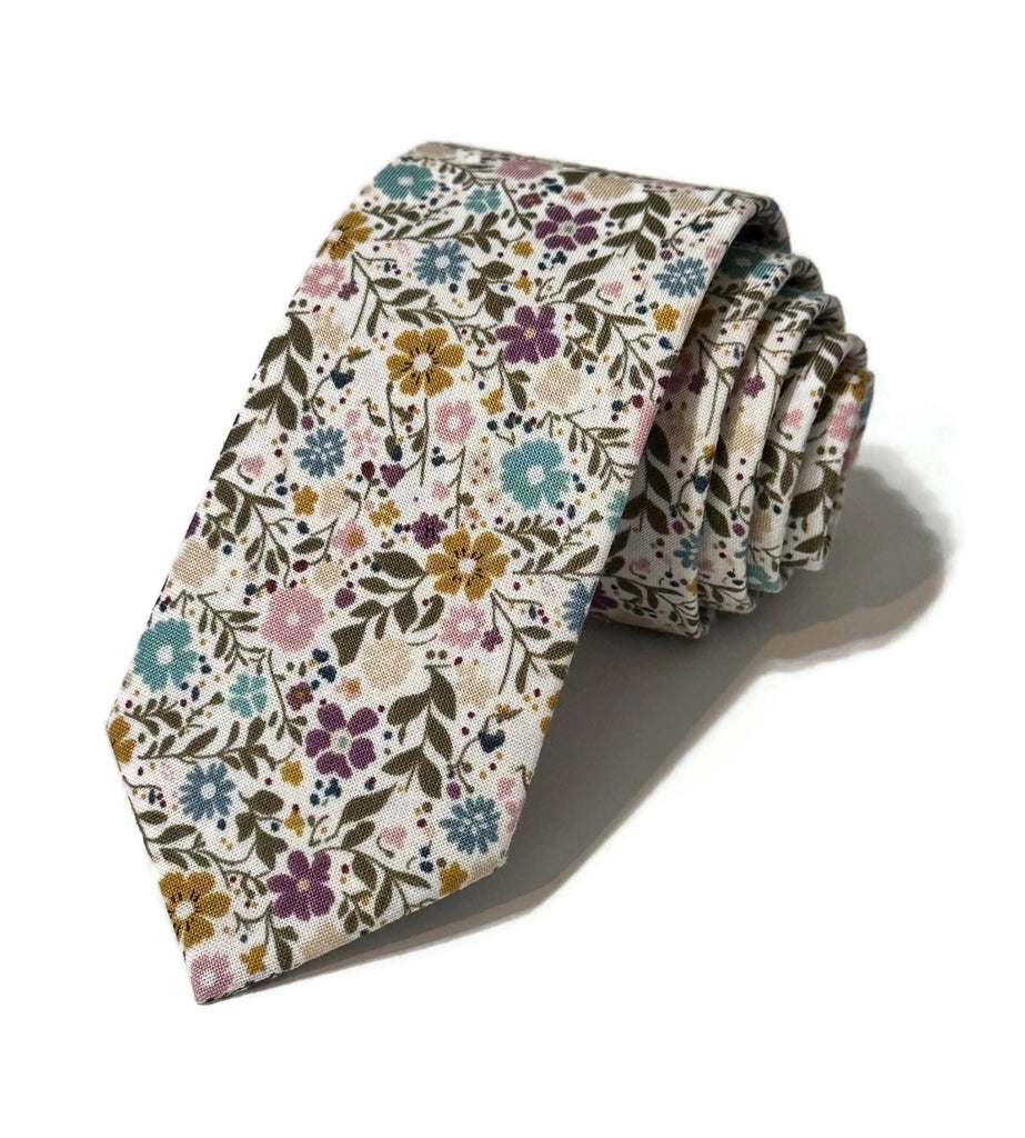 Tea Blend Happy Petals Floral Necktie