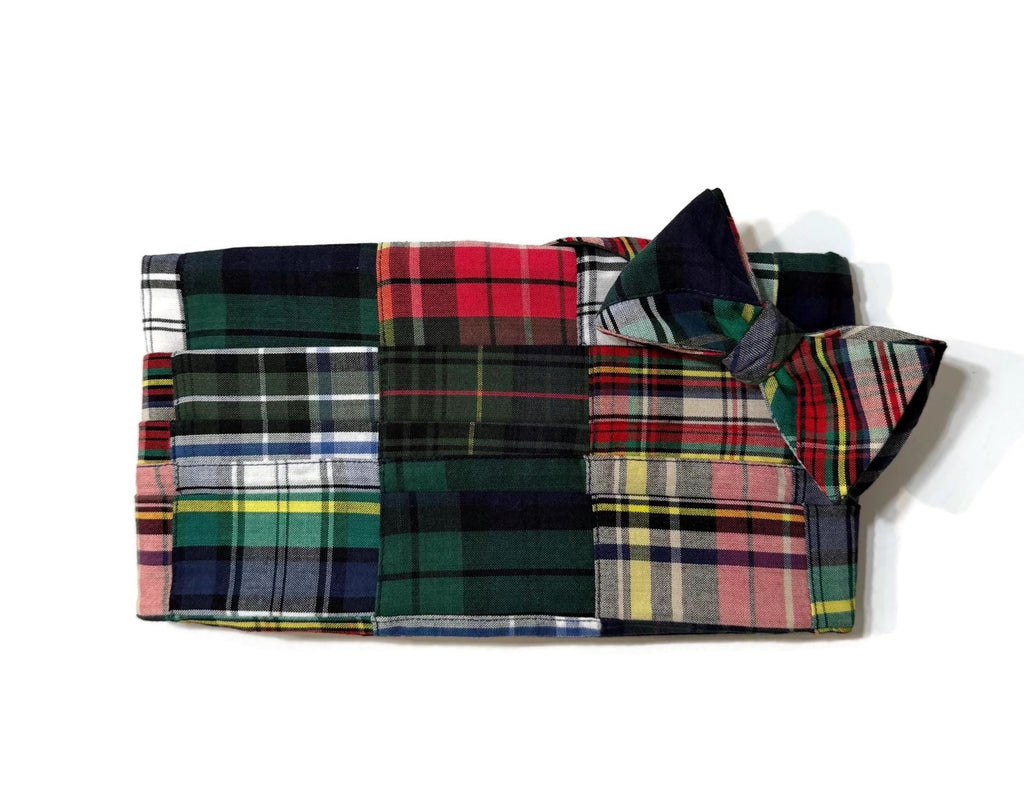 Patchwork Tartan Plaid Cummerbund & Bow Tie