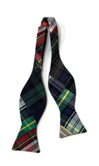 Patchwork Tartan Plaid Bow Tie