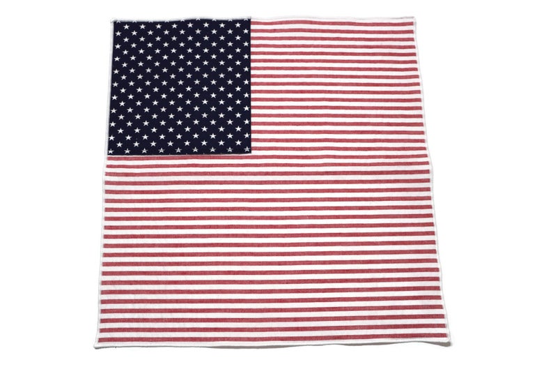 American Flag Seersucker Pocket Square (Mens)