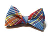 Blue Jay Plaid Seersucker Bow Tie