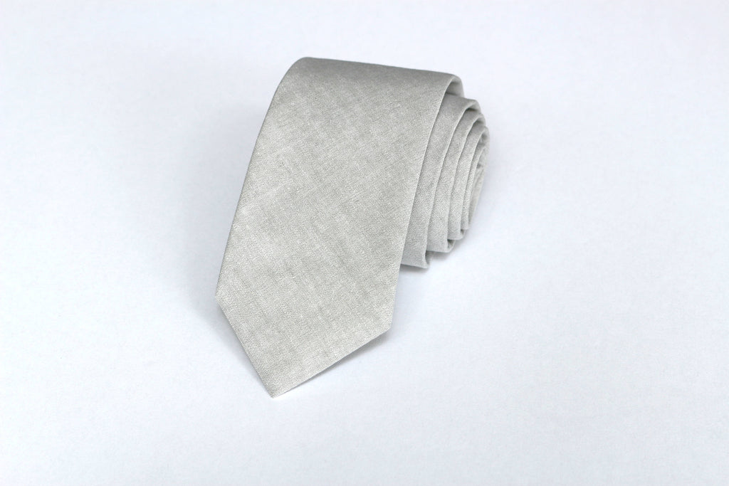 Light Gray Chambray Necktie