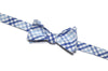 Blue Tattersall Bow Tie - Boys (Self Tie)