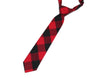 Red & Black Buffalo Plaid Necktie - Boys Pre-Tied