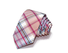 Pink Plaid Necktie