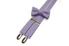 Purple Gingham Check Suspenders - Boys