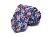 Navy Rosa Floral Necktie - Youth
