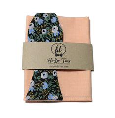 Black Rosa Floral Bow Tie