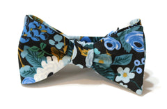 Blue Garden Party Floral Bow Tie