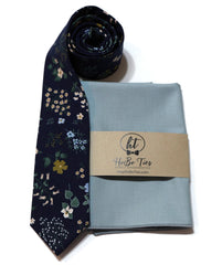 Navy Hawthorne Floral Necktie