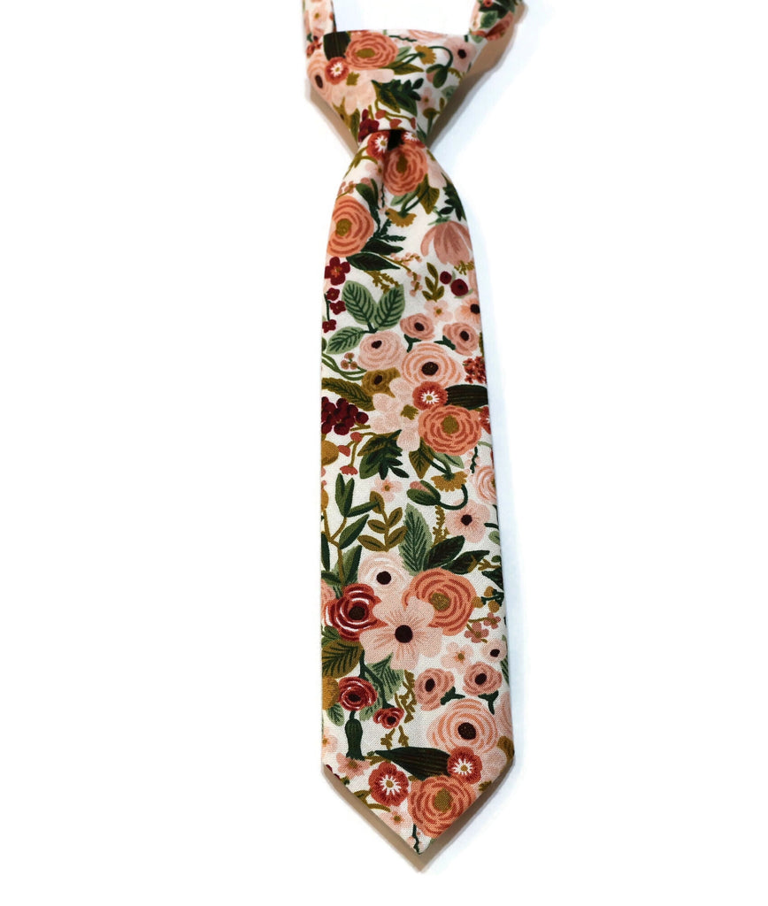 Garden Party Petite Floral Necktie - Boys Pre-Tied