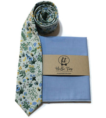 Mint Menagerie Garden Floral Necktie