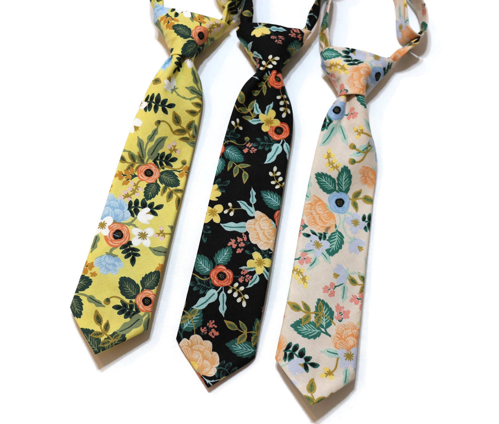Birch Floral Necktie - Boys Pre-Tied